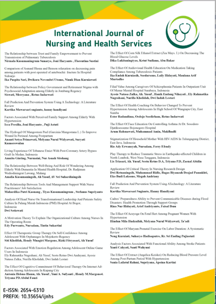 					View Vol. 3 No. 1 (2020): International Journal of Nursing and Health Services (IJHNS)
				